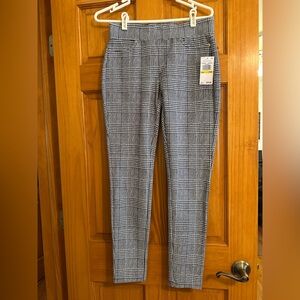 NWT Michael Kors Black and White Plaid Leggings